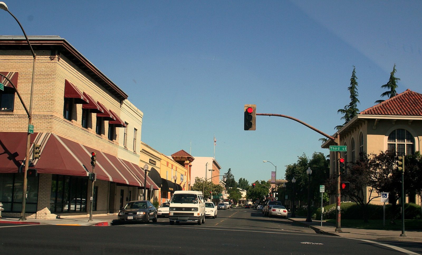 Downtown Napa, the county seat of Napa County.