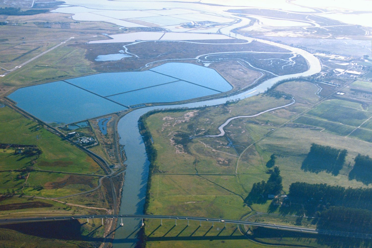 The Napa River marsh, where the river meets the bay at the Napa and Solano county line.