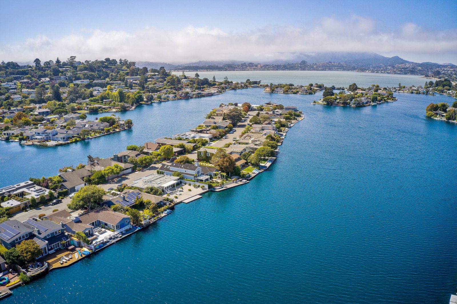 Belvedere Lagoon from above. Deliveries to a home would require the resident's prior consent under the proposed ordinance.