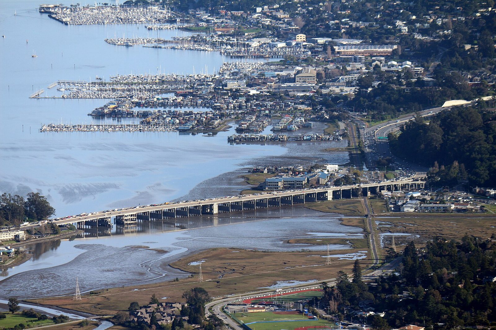 The Richardson Bay Bridge and Sausalito waterfront from Mount Tamalpais. Marin and Sonoma just voted 70 percent to tax themselves for SMART, and were left out of the regional vehicle.